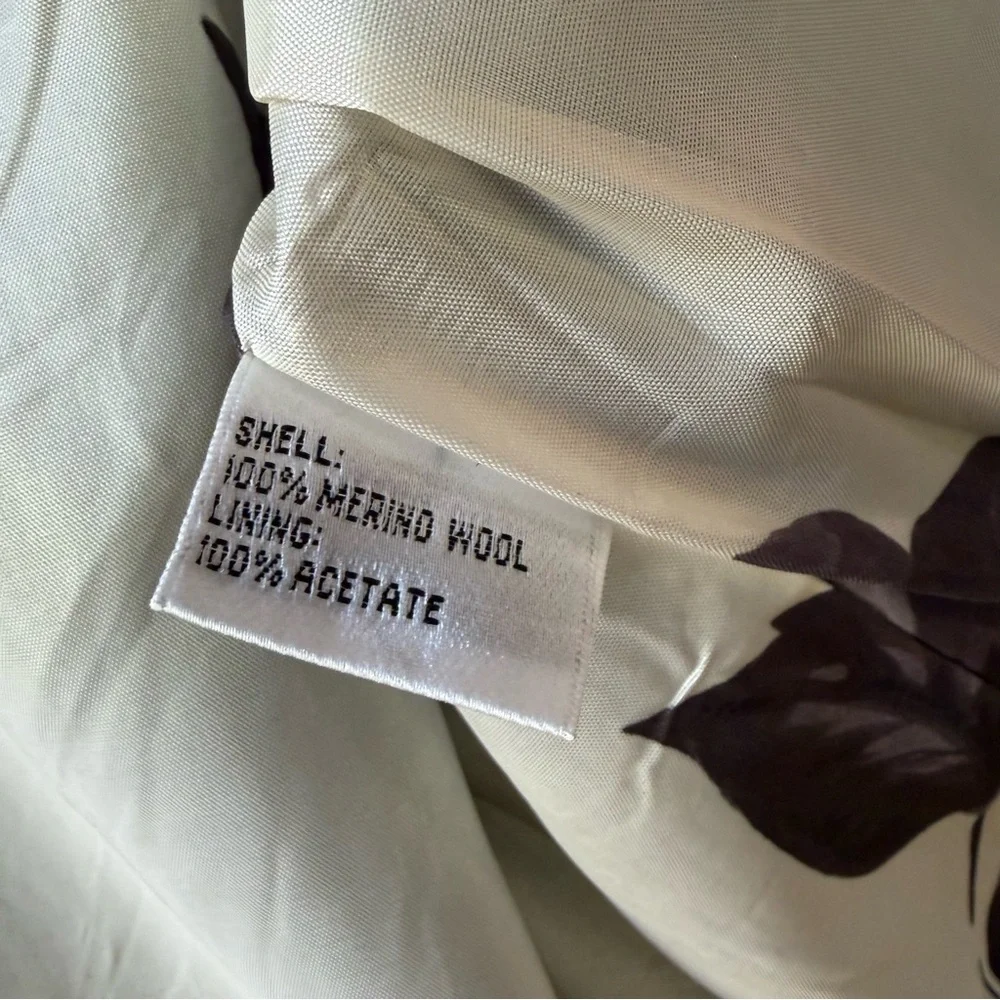 Talbots Chic Black Double-Breasted Fully Lined Merino Wool Sweater Jacket - Picture 8 of 8